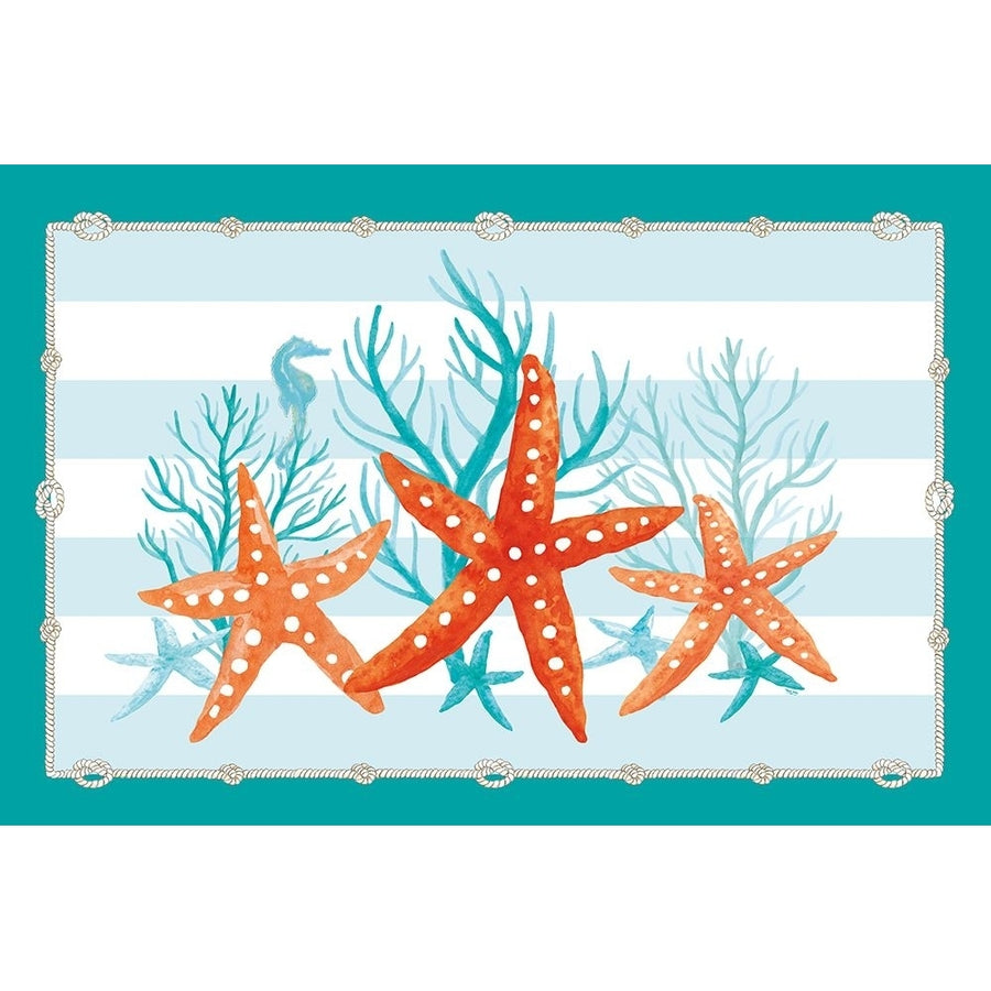 Coral Aqua II on Teal by Tara Reed-VARPDXRBCOA02BTR Image 1