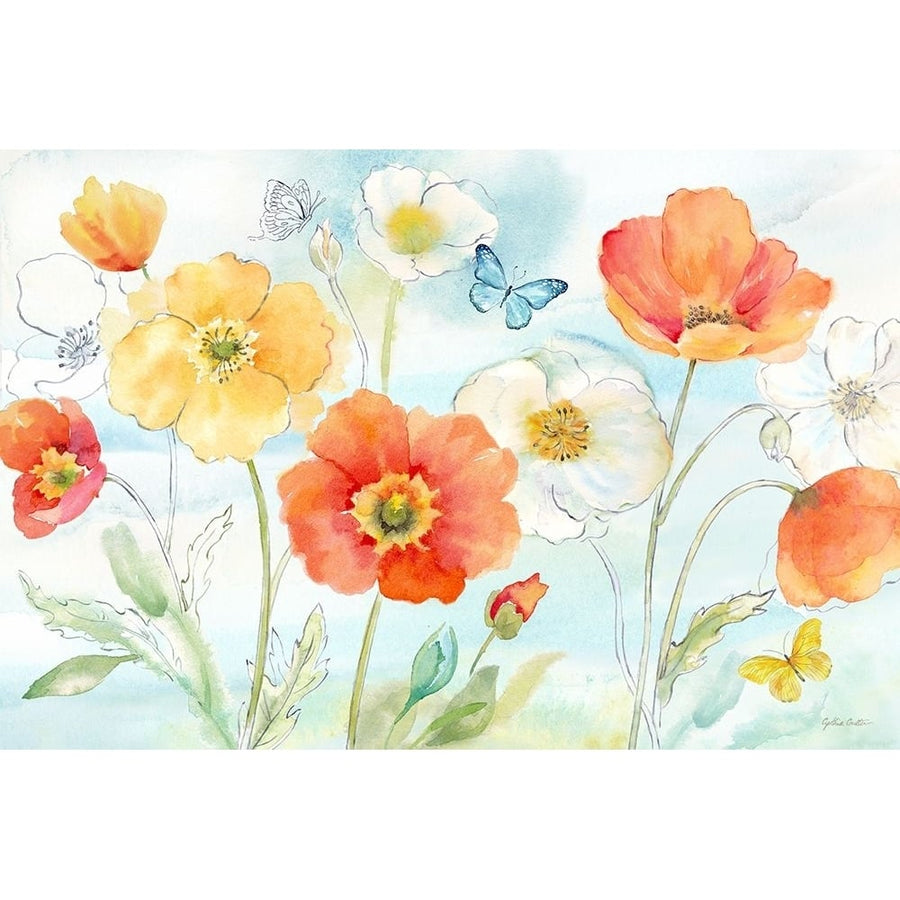 Happy Poppies I Poster Print - Cynthia Coulter-VARPDXRBHAP01CC Image 1