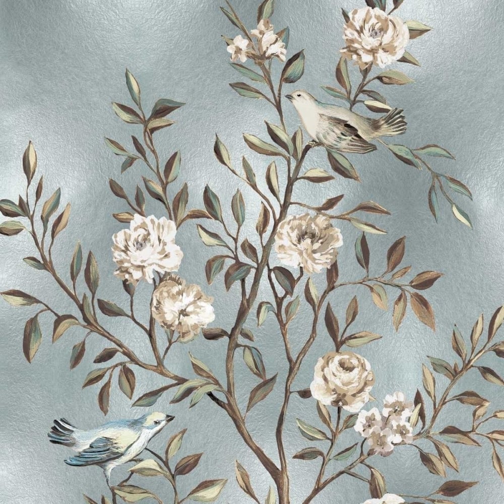 Chinoiserie in Silver I Poster Print by Renee Campbell-VARPDXRCA113470 Image 1