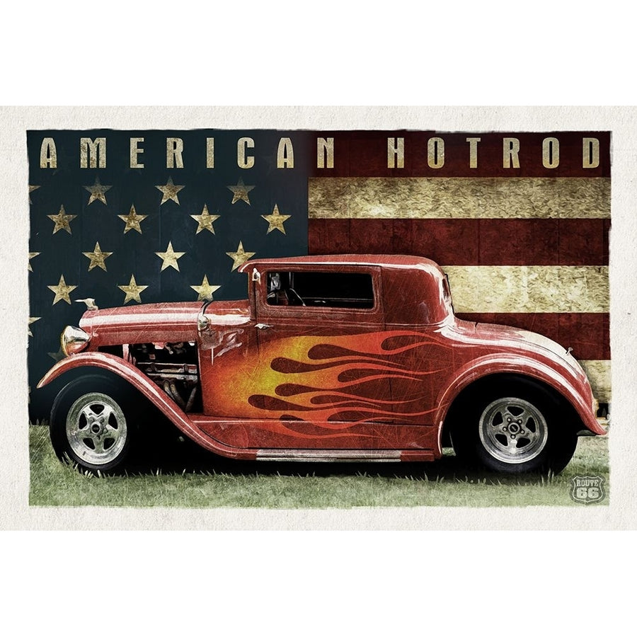 American Hot Rod Poster Print - Red Truck Old-VARPDXREDTRX235515 Image 1