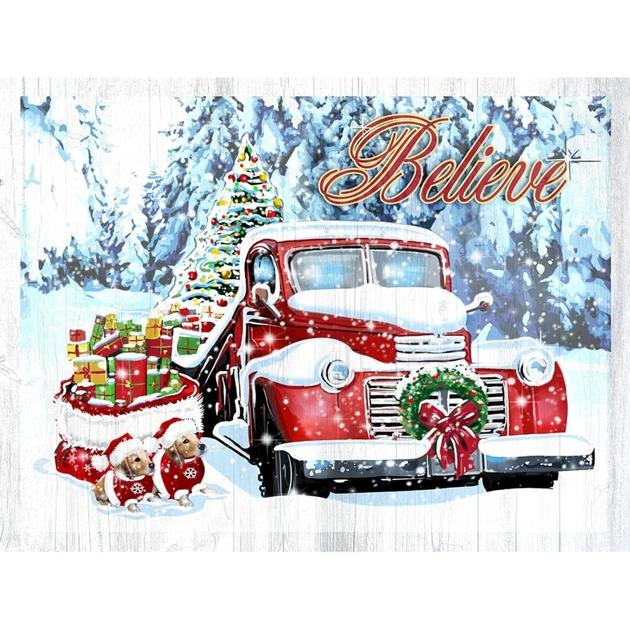 Red Truck Christmas Poster Print - Red Truck Old-VARPDXREDTRX224186 Image 1