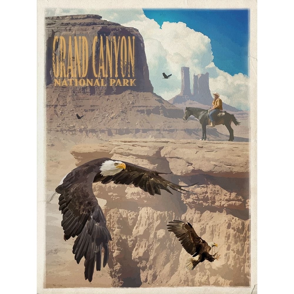 Eagle Rise Grand Canyon Poster Print - Red Truck Old-VARPDXREDTRX240454 Image 1