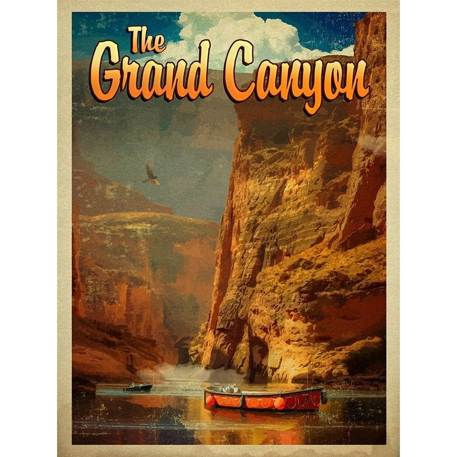 Grand Canyon Drift Boats Poster Print - Red Truck Old-VARPDXREDTRX243790 Image 1