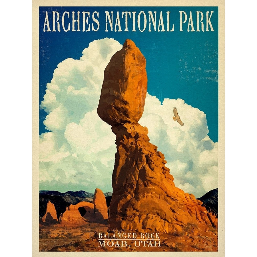 Balanced Arches Poster Print - Red Truck Old-VARPDXREDTRX243632 Image 1