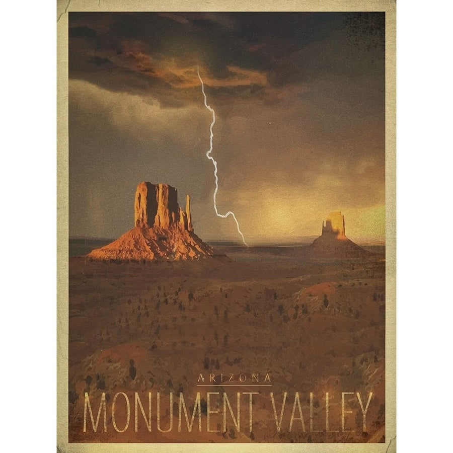 Monument Valley Poster Print - Red Truck Old-VARPDXREDTRX243902 Image 1