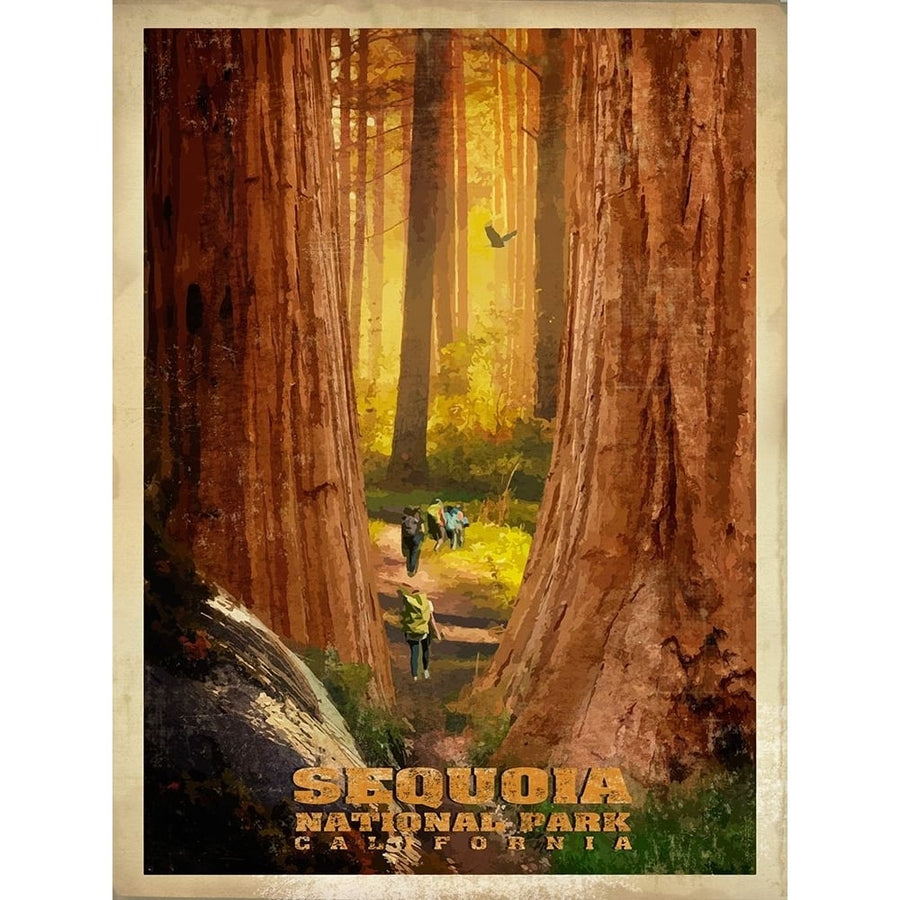 Sequoia Poster Print - Red Truck Old-VARPDXREDTRX244149 Image 1