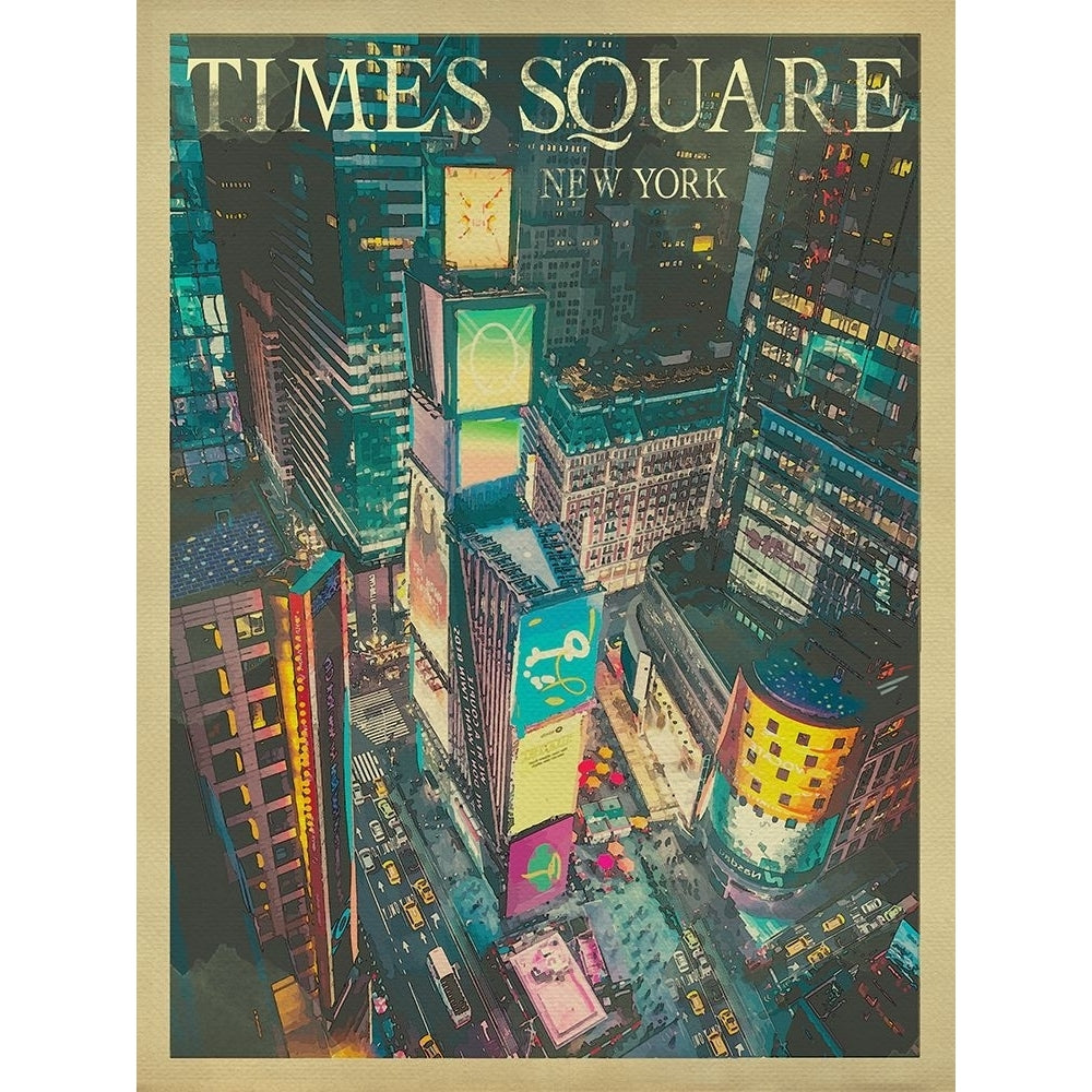 Times Square Poster Print - Red Truck Old-VARPDXREDTRX249856 Image 1