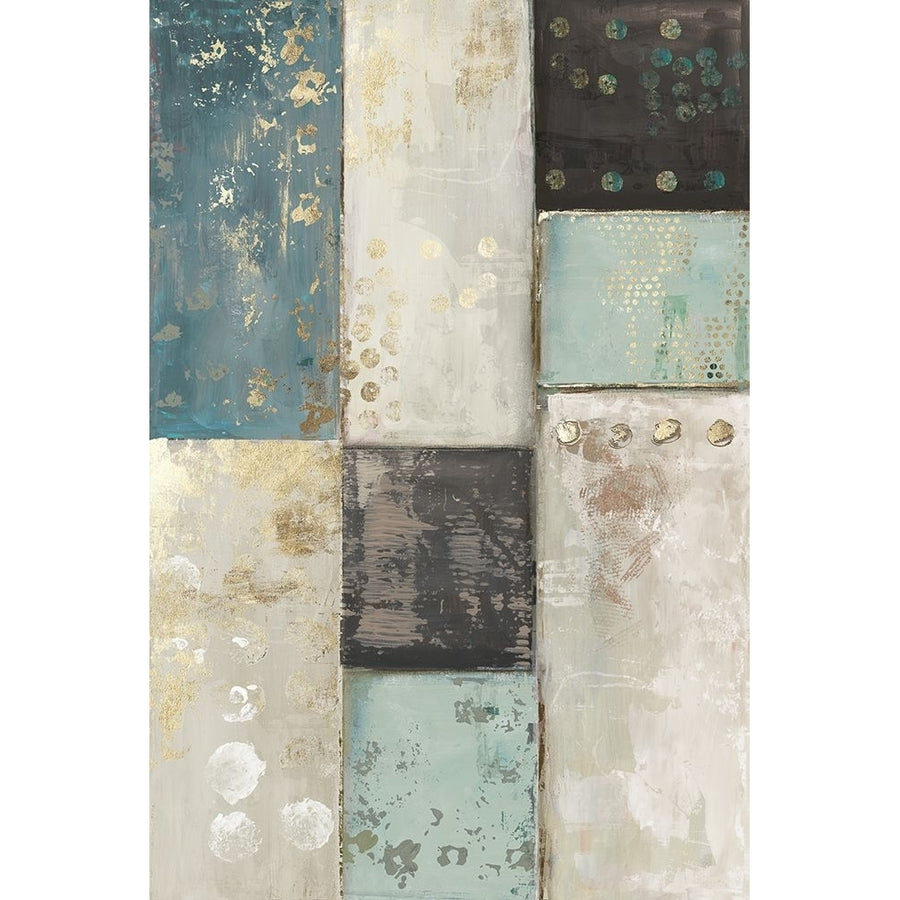 Teal Patchwork Square II Poster Print - Tom Reeves-VARPDXRF503A Image 1