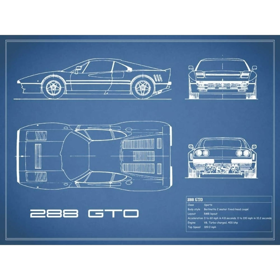 Ferrari 288-GTO-Blue Poster Print by Mark Rogan-VARPDXRGN112724 Image 1