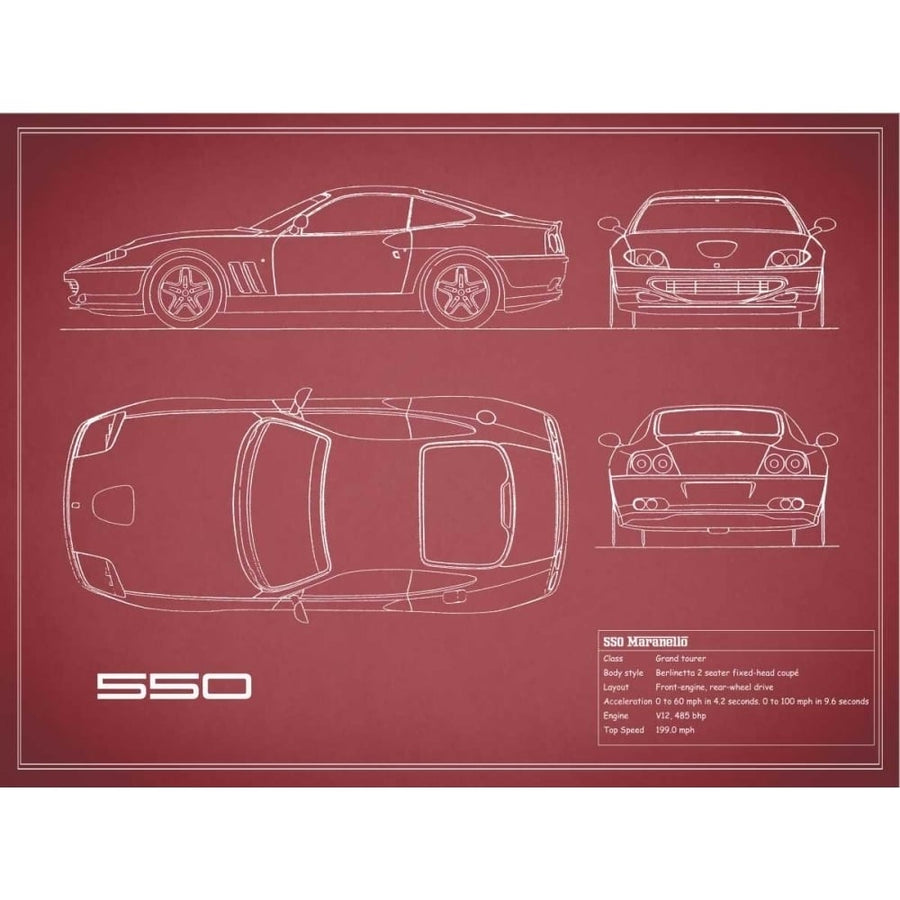 Ferrari 550-Maroon Poster Print by Mark Rogan-VARPDXRGN112737 Image 1