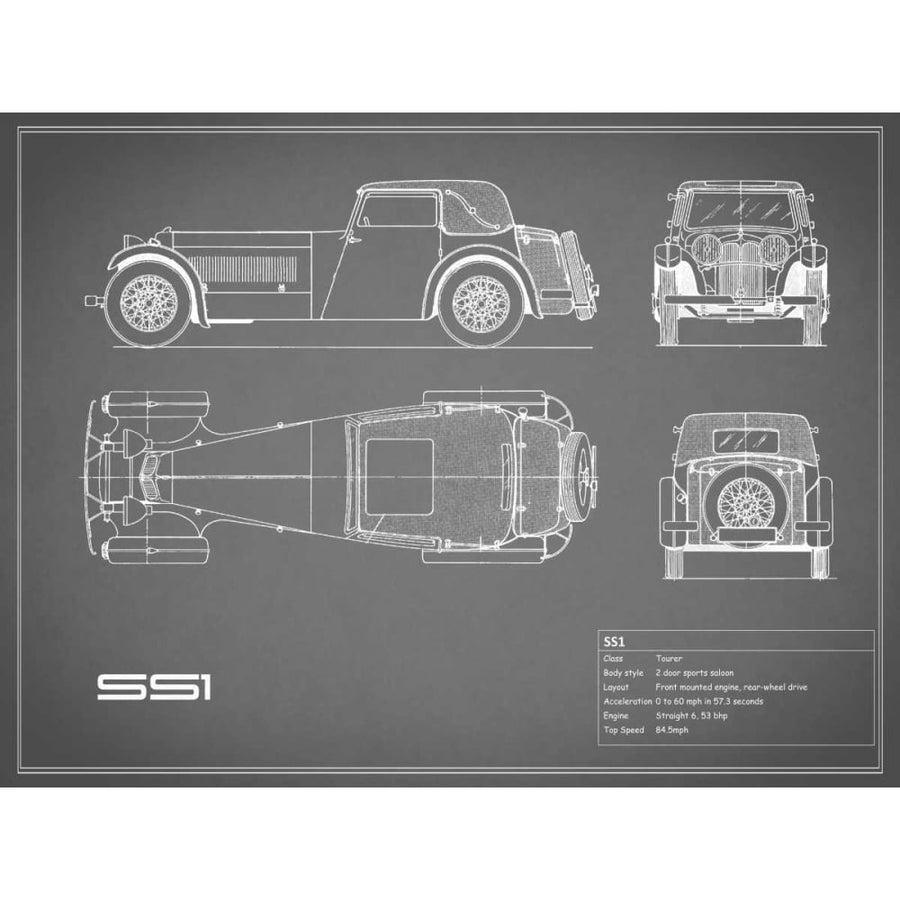 Jaguar SS1-Grey Poster Print by Mark Rogan-VARPDXRGN112753 Image 1