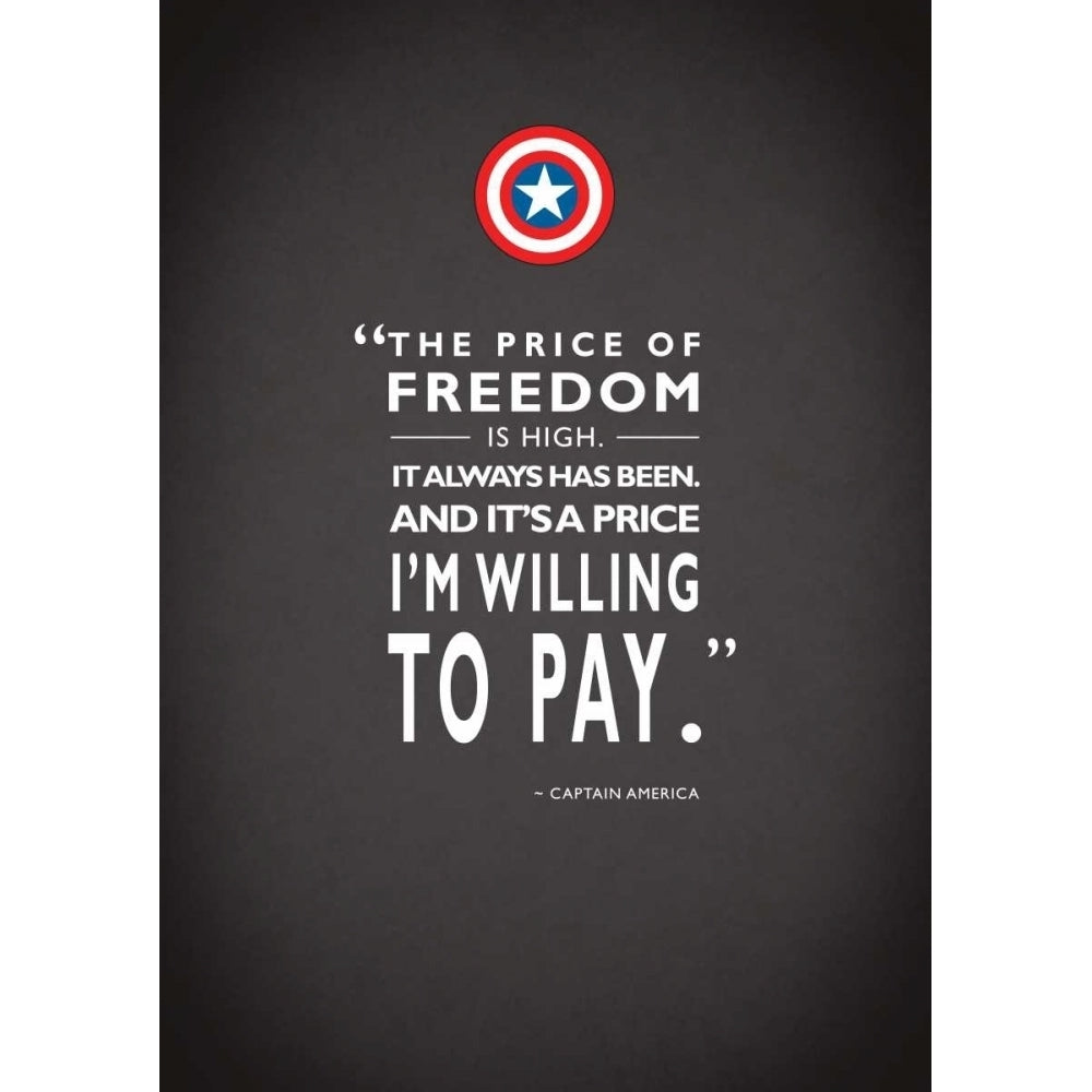 Capt America Quote Poster Print by Mark Rogan-VARPDXRGN112810 Image 1