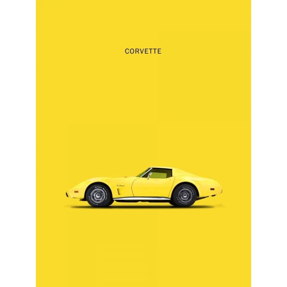 Chev Corvette Yellow Poster Print by Mark Rogan-VARPDXRGN113078 Image 1