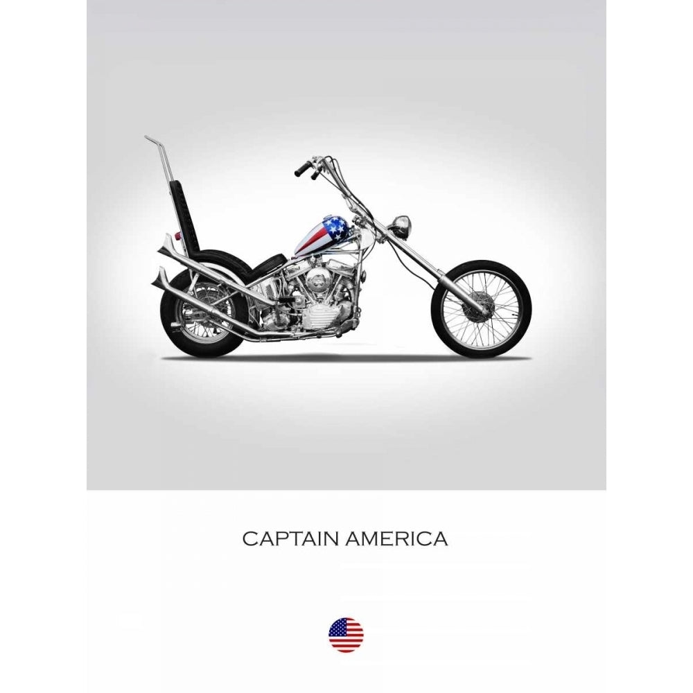 Harley Davidson Captain Americ Poster Print by Mark Rogan-VARPDXRGN113670 Image 1