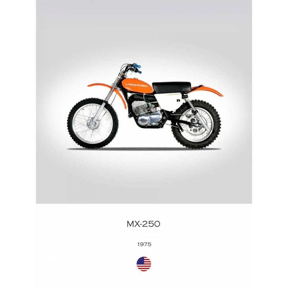 Harley Davidson MX 250 1975 Poster Print by Mark Rogan-VARPDXRGN113684 Image 1