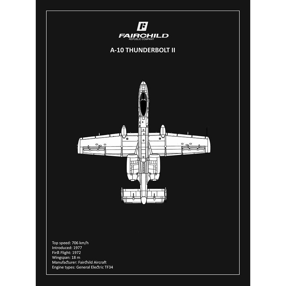 BP A-10 Thunderbolt 2 Black Poster Print by Mark Rogan-VARPDXRGN114902 Image 1