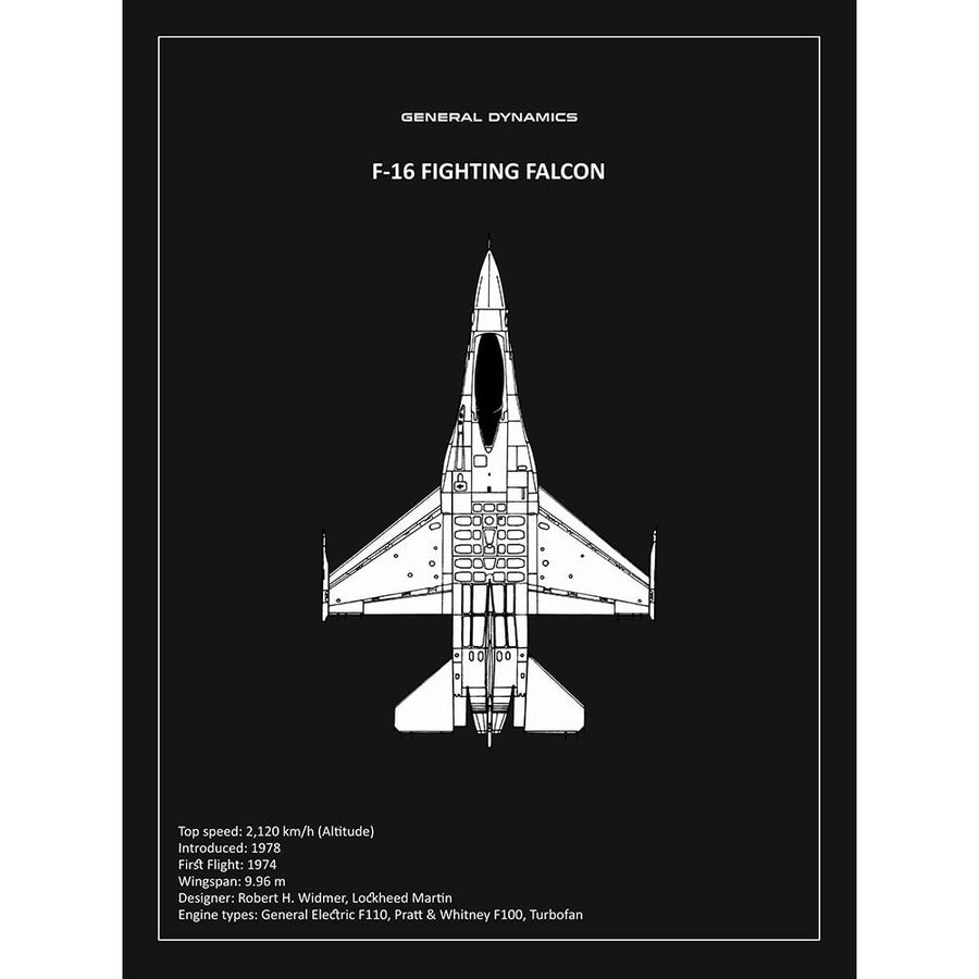 BP F-16 Fighting Falcon Black Poster Print by Mark Rogan-VARPDXRGN114924 Image 1