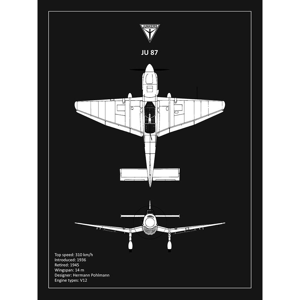 BP Junkers JU87 Black Poster Print by Mark Rogan-VARPDXRGN114930 Image 1