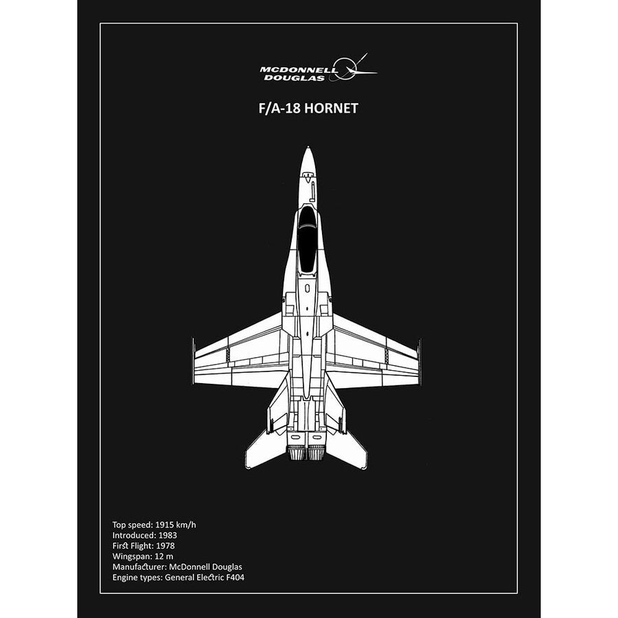 BP FA18 Hornet Black Poster Print by Mark Rogan-VARPDXRGN114926 Image 1