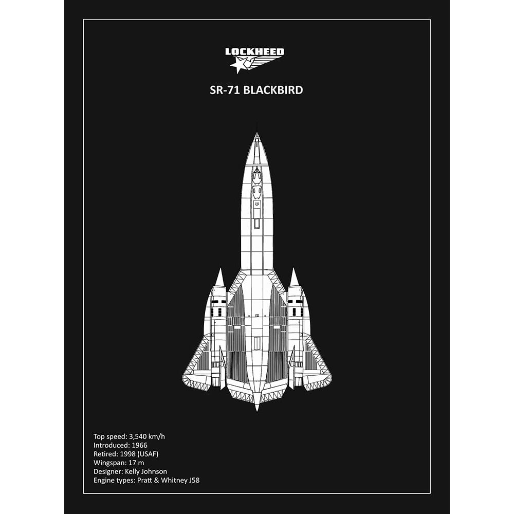 BP LOCKHEED SR-71 Black Poster Print by Mark Rogan-VARPDXRGN114938 Image 1