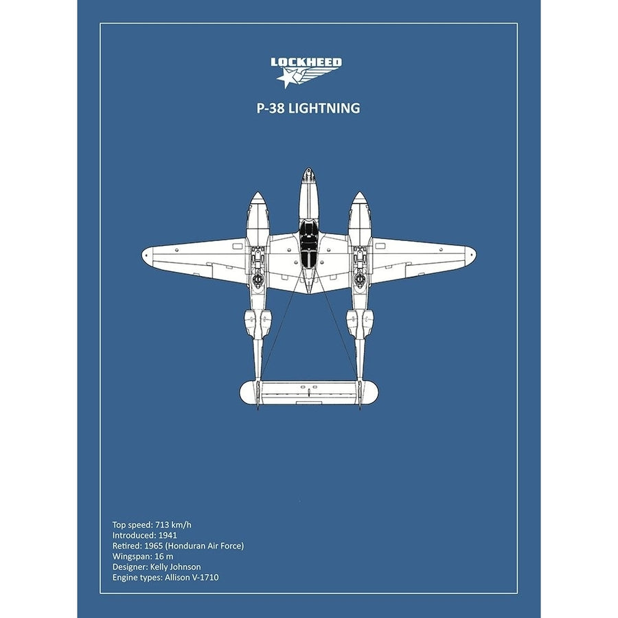 BP Lockheed P38 Lightning Poster Print by Mark Rogan-VARPDXRGN114935 Image 1