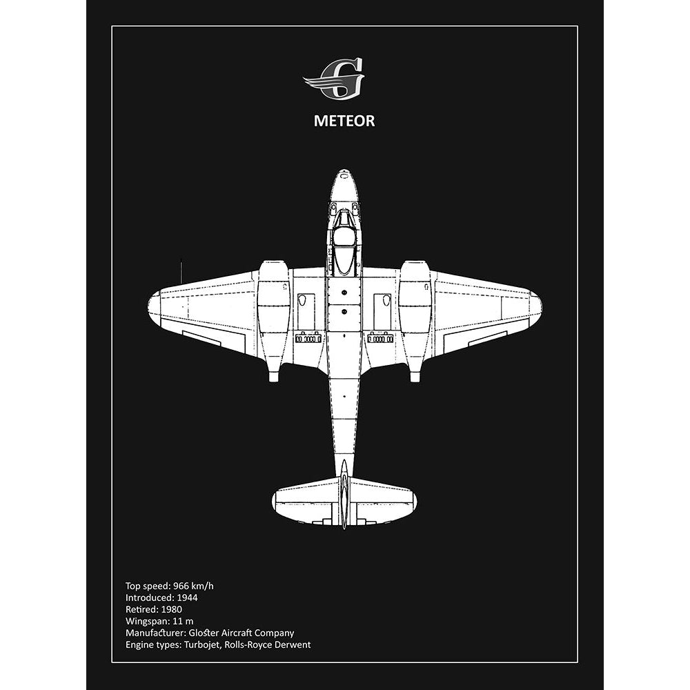 Gloster Meteor Black Poster Print by Mark Rogan-VARPDXRGN114952 Image 1