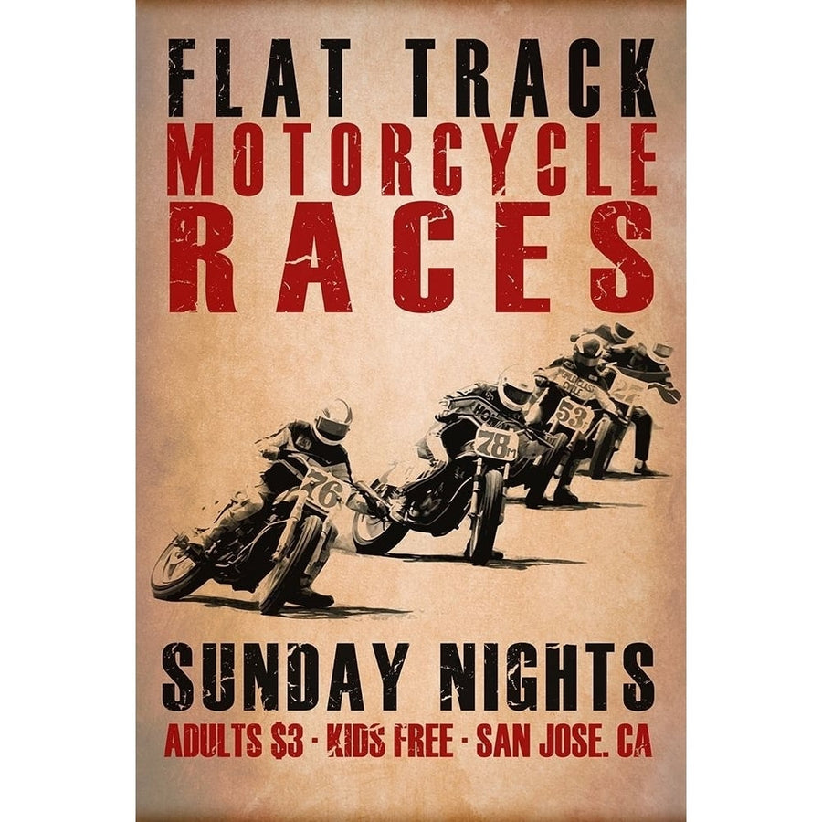 Flat Track Racers Poster Print by Mark Rogan-VARPDXRGN116706 Image 1