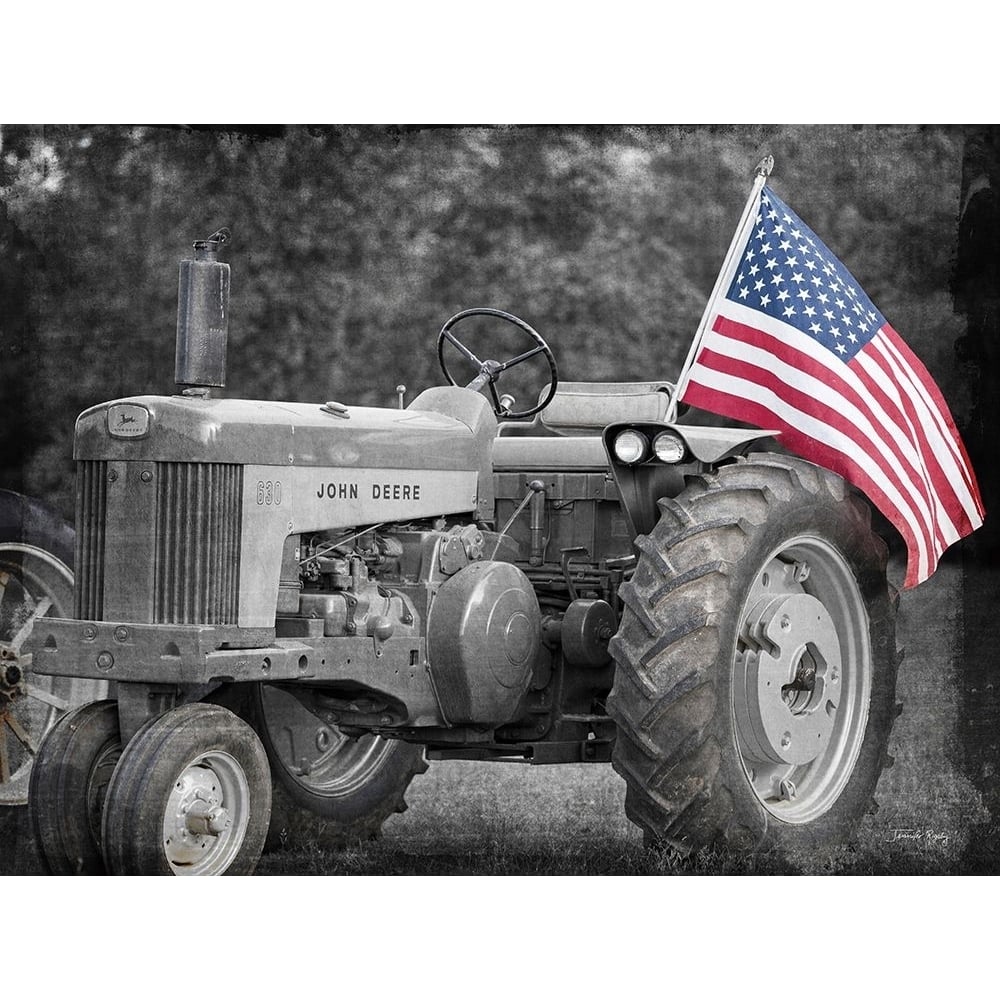 Tractor with American Flag Poster Print - Jennifer Rigsby-VARPDXRIG101 Image 1