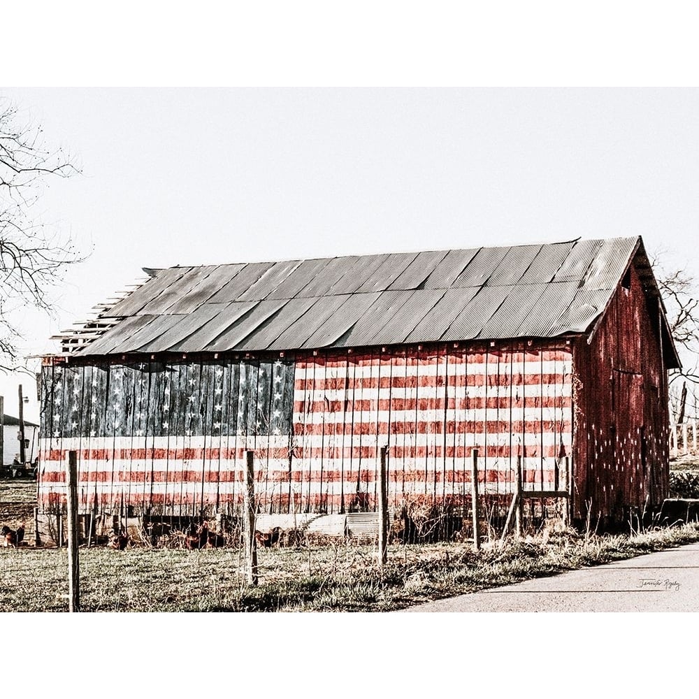 American Flag Barn Poster Print - Jennifer Rigsby-VARPDXRIG100 Image 1