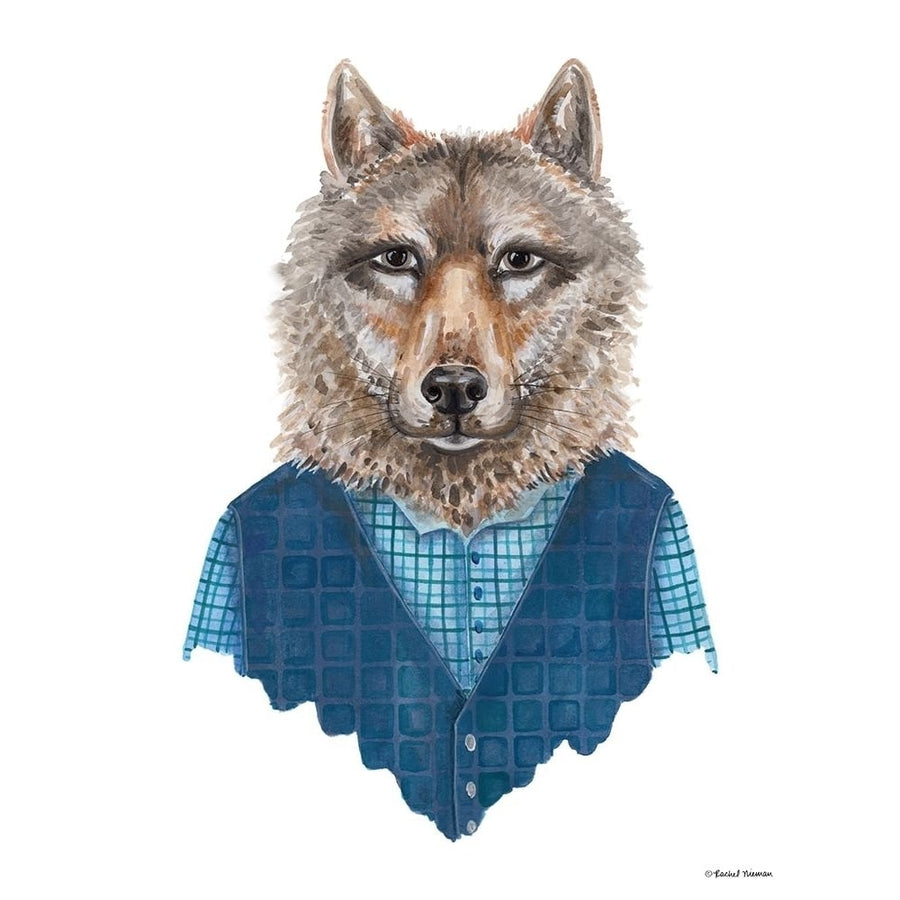 Wolf in Waistcoat Poster Print by Rachel Nieman-VARPDXRN145 Image 1