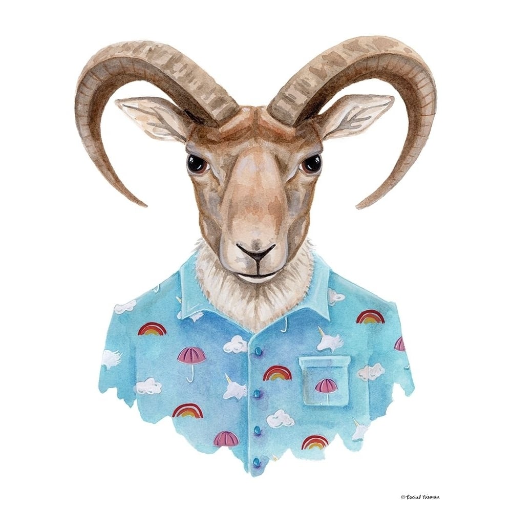 Uriel in a Unicorn Shirt Poster Print by Rachel Nieman-VARPDXRN143 Image 1