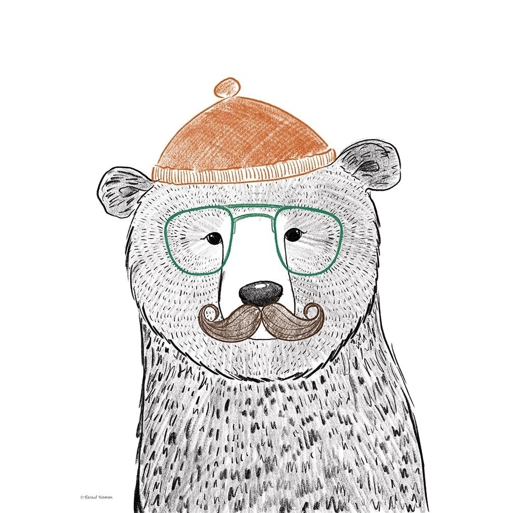 Hipster Bear by Rachel Nieman-VARPDXRN332 Image 1