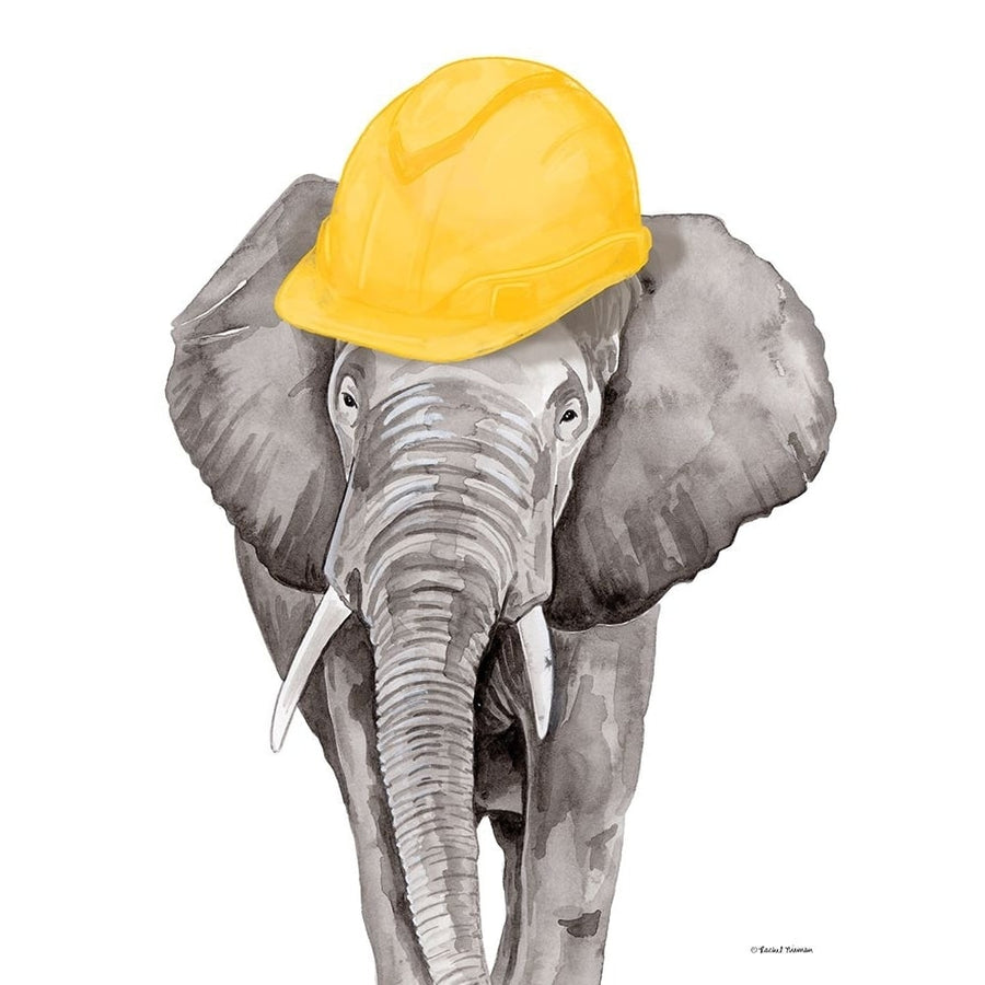 Construction Elephant Poster Print - Rachel Nieman-VARPDXRN421 Image 1