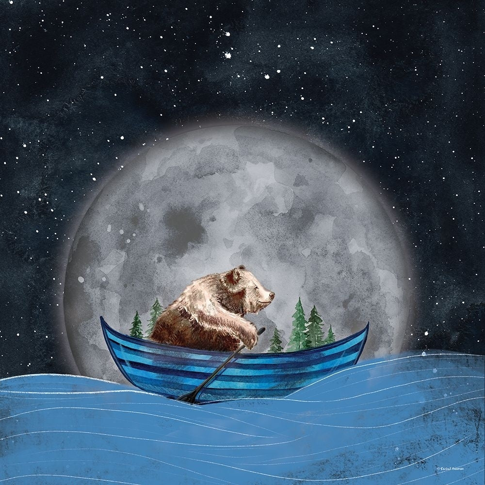 Bear Rowing in the Sea by Rachel Nieman-VARPDXRN416 Image 1