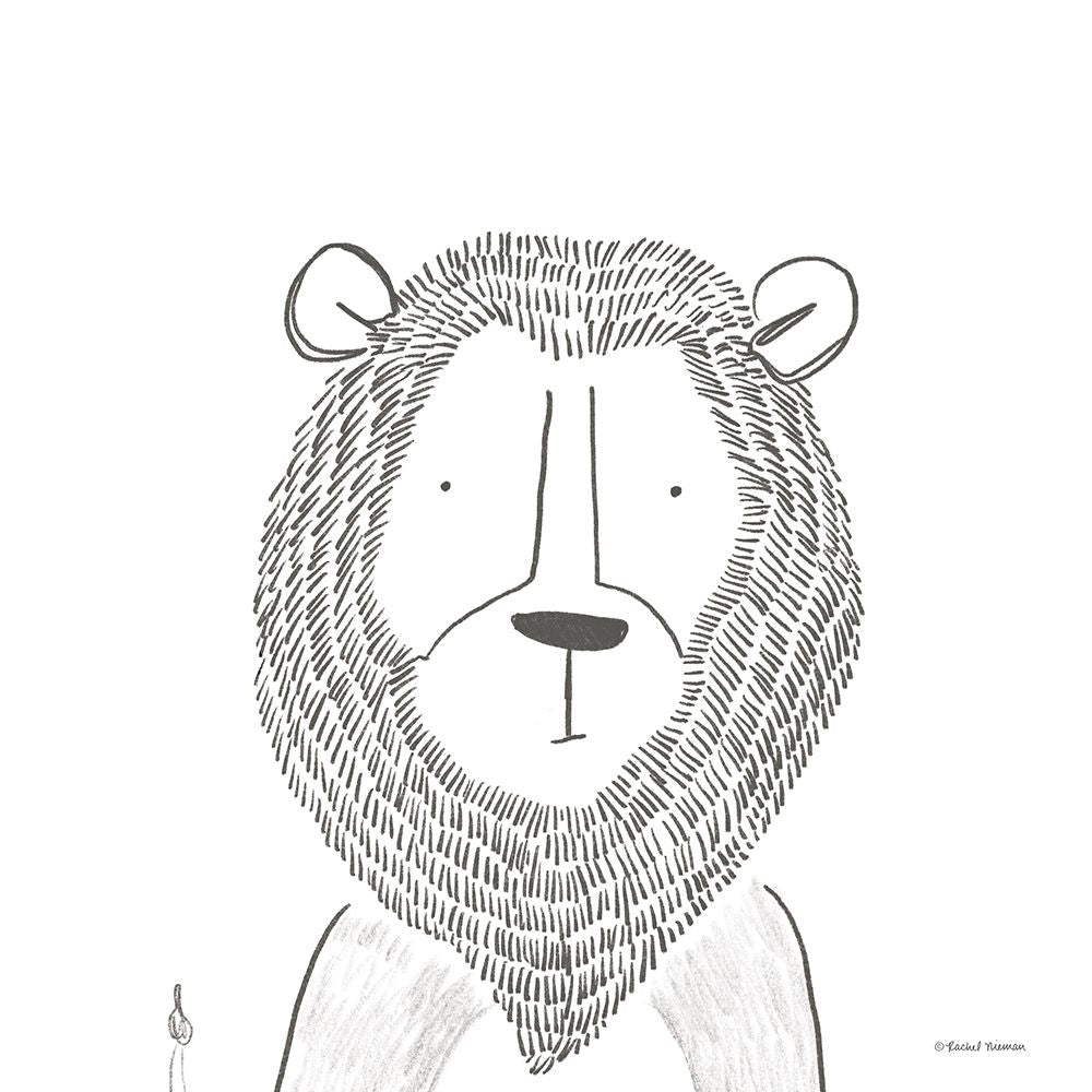 Lion Line Drawing 1 by Rachel Nieman-VARPDXRN425 Image 1