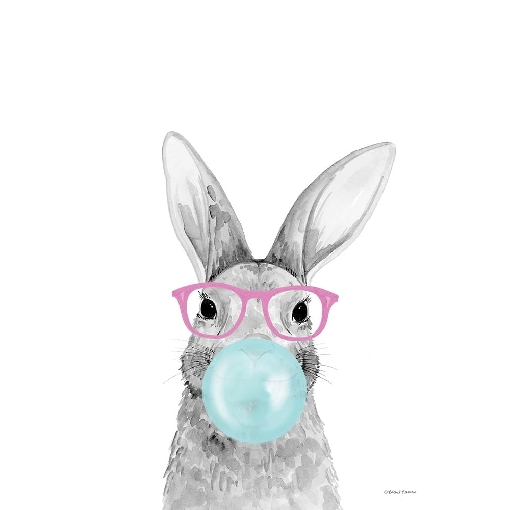 Bubble Gum Bunny Poster Print - Rachel Nieman-VARPDXRN436 Image 1