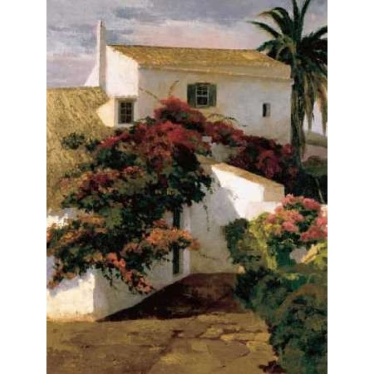 Courtyard Blossoms Poster Print by Poch Romeu-VARPDXRPP124 Image 2