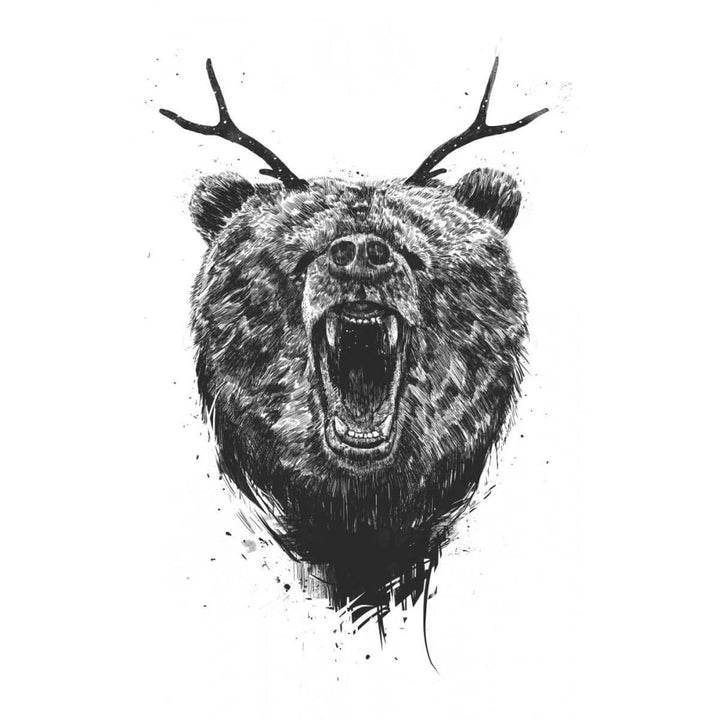 Angry Bear With Antlers Poster Print by Balazs Solti-VARPDXS1551D Image 2