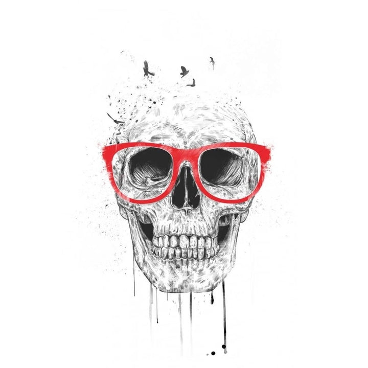 Skull With Red Glasses Poster Print by Balazs Solti-VARPDXS1562D Image 1