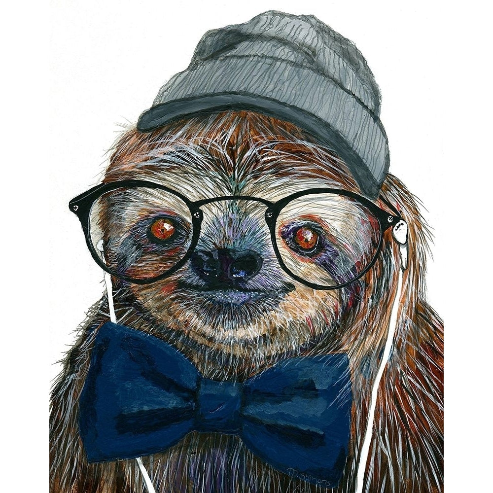 Hipster Sloth Poster Print by Melissa Symons-VARPDXS1804D Image 1