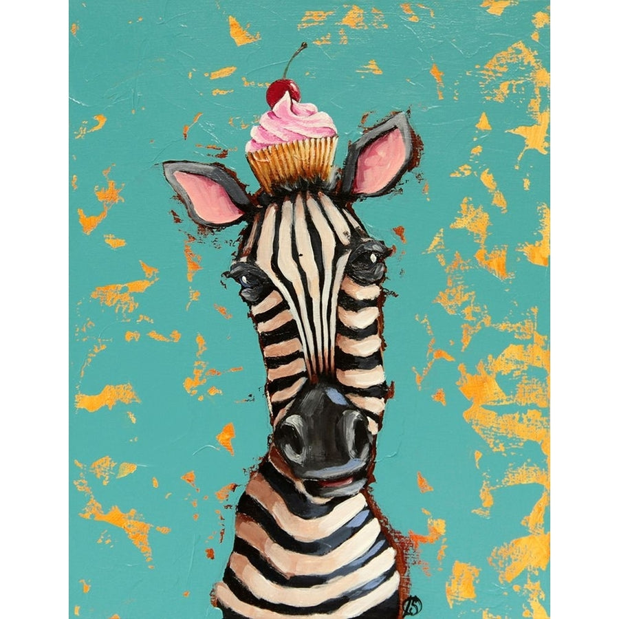 Zebra With Cherry Cupcake Poster Print - Lucia Stewart-VARPDXS1993D Image 1