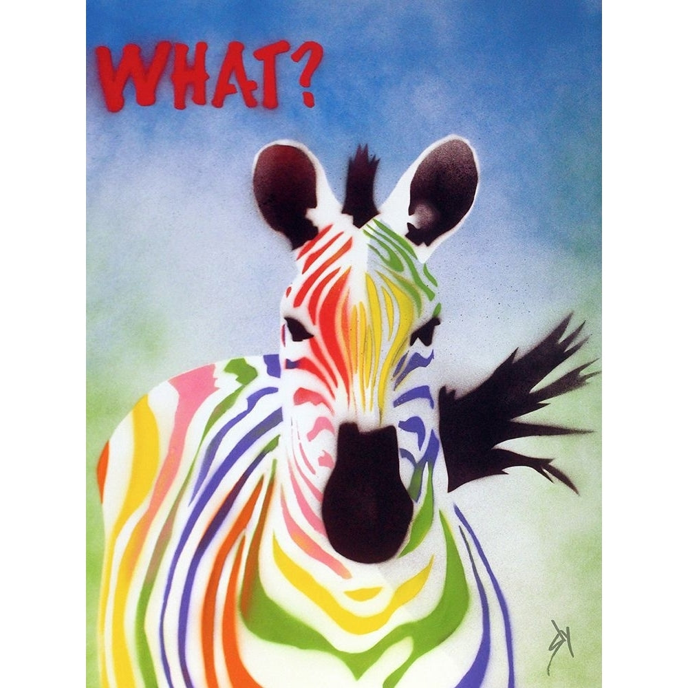 What? Zebra Poster Print - Juan Sly-VARPDXS2011D Image 1