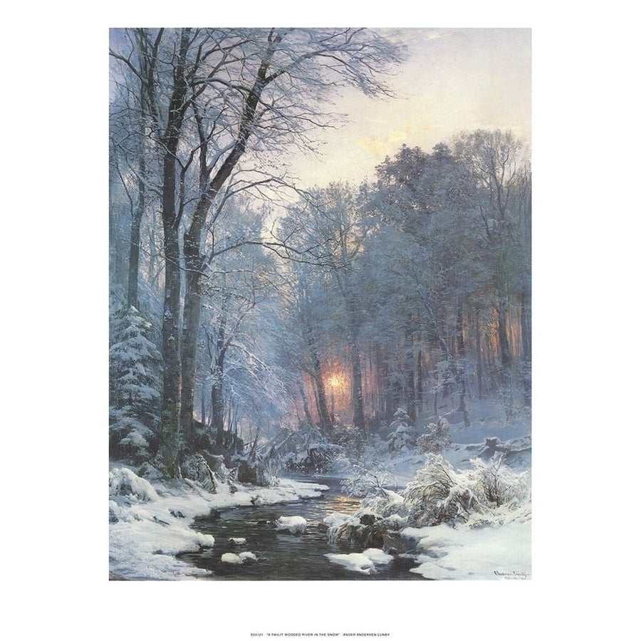 A Twilit Wooded River Poster Print by Anderson Andersen-Lunby-VARPDXS24121 Image 1