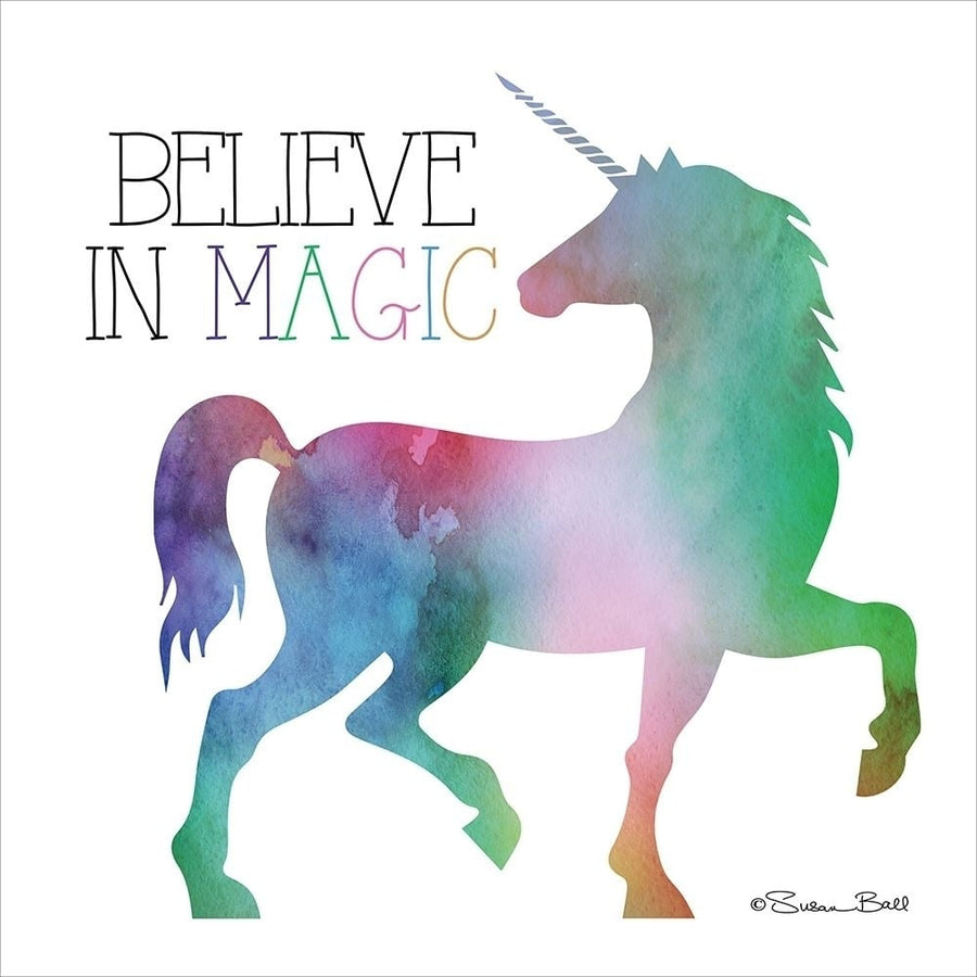 Believe in Magic Unicorn Poster Print by Susan Ball-VARPDXSB559 Image 1