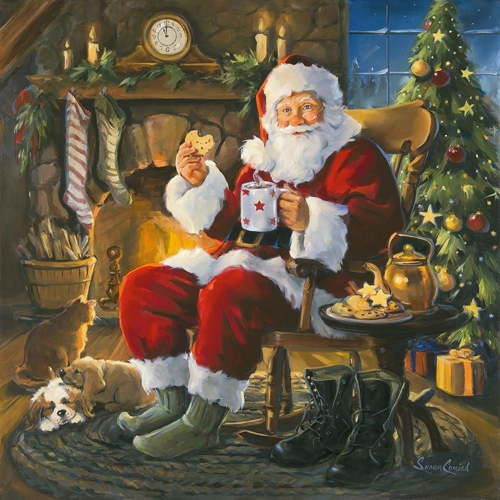 Santa Cookie Break Poster Print by Susan Comish-VARPDXSCM1336 Image 1