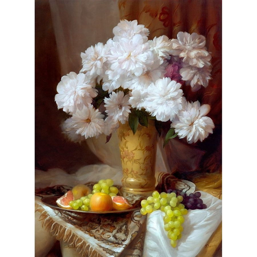 Still-life with a peonies Poster Print by Dmitry Sevryukov-VARPDXSD4 Image 1