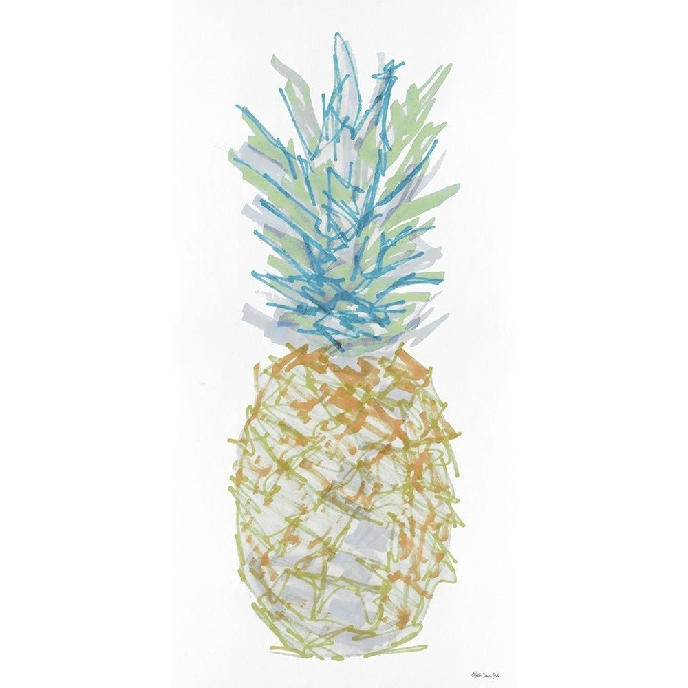 Sketchy Pineapple 1 Poster Print by Stellar Design Studio Stellar Design Studio-VARPDXSDS367 Image 1