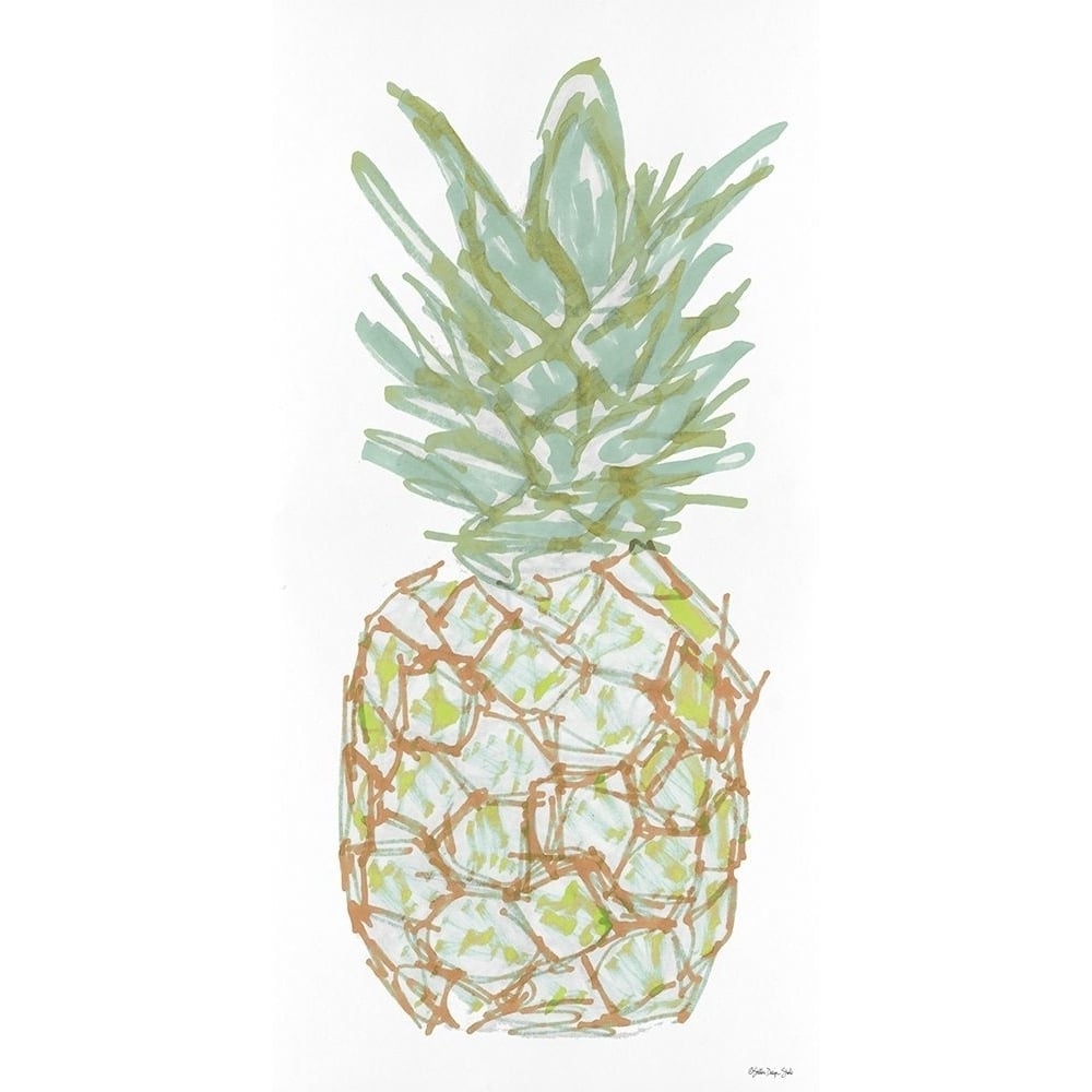 Sketchy Pineapple 2 Poster Print by Stellar Design Studio Stellar Design Studio-VARPDXSDS368 Image 1