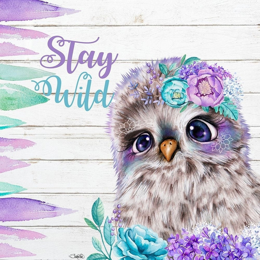 Boho Owl Stay Wild Poster Print - Pike Art Sheena-VARPDXSHEPIK243190 Image 1