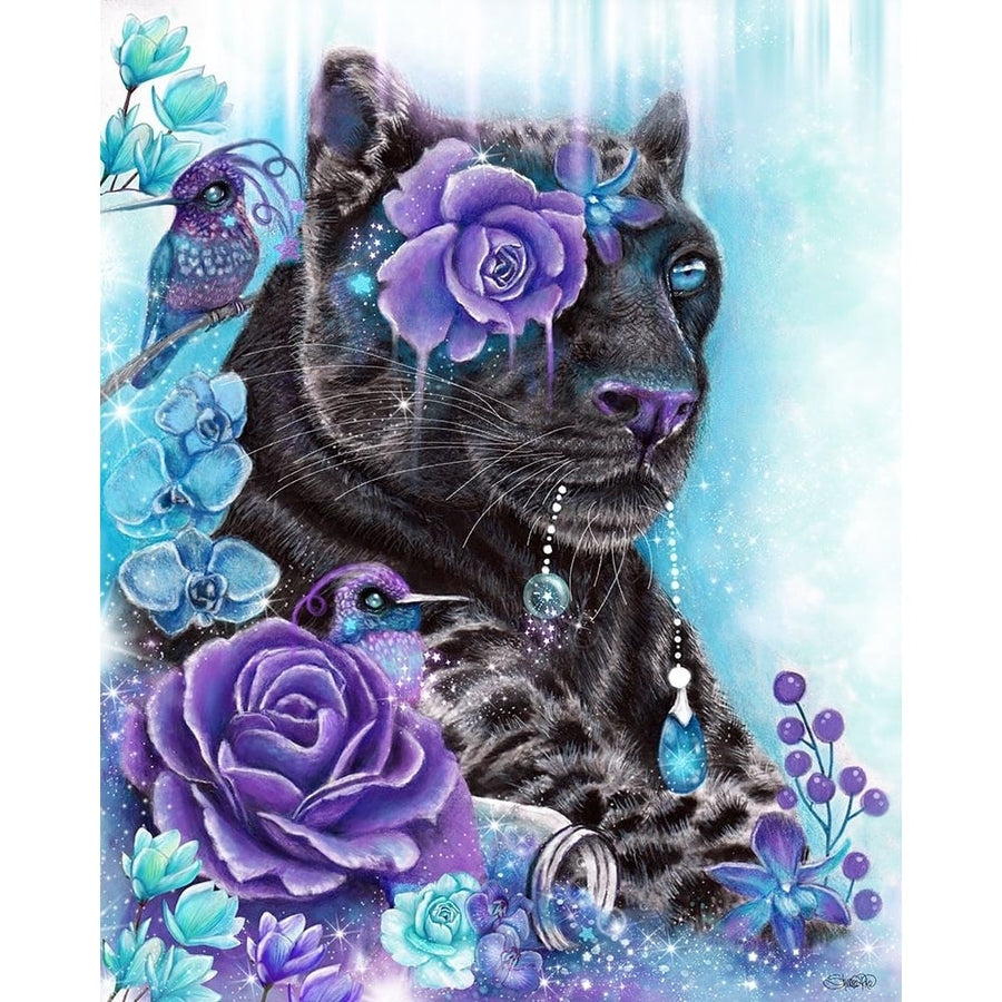 Sapphire Galaxy Jaguar Poster Print - Pike Art Sheena-VARPDXSHEPIK252038 Image 1